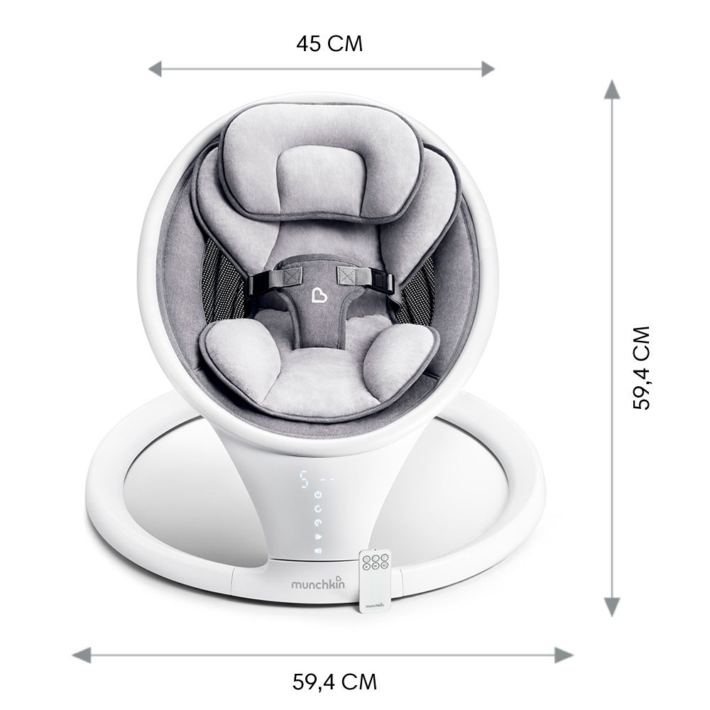 Шезлонг Munchkin ультралегкий для новорожденных Swing с поддержкой  Bluetooth купить по цене 27168 ₽ в интернет-магазине Детский мир