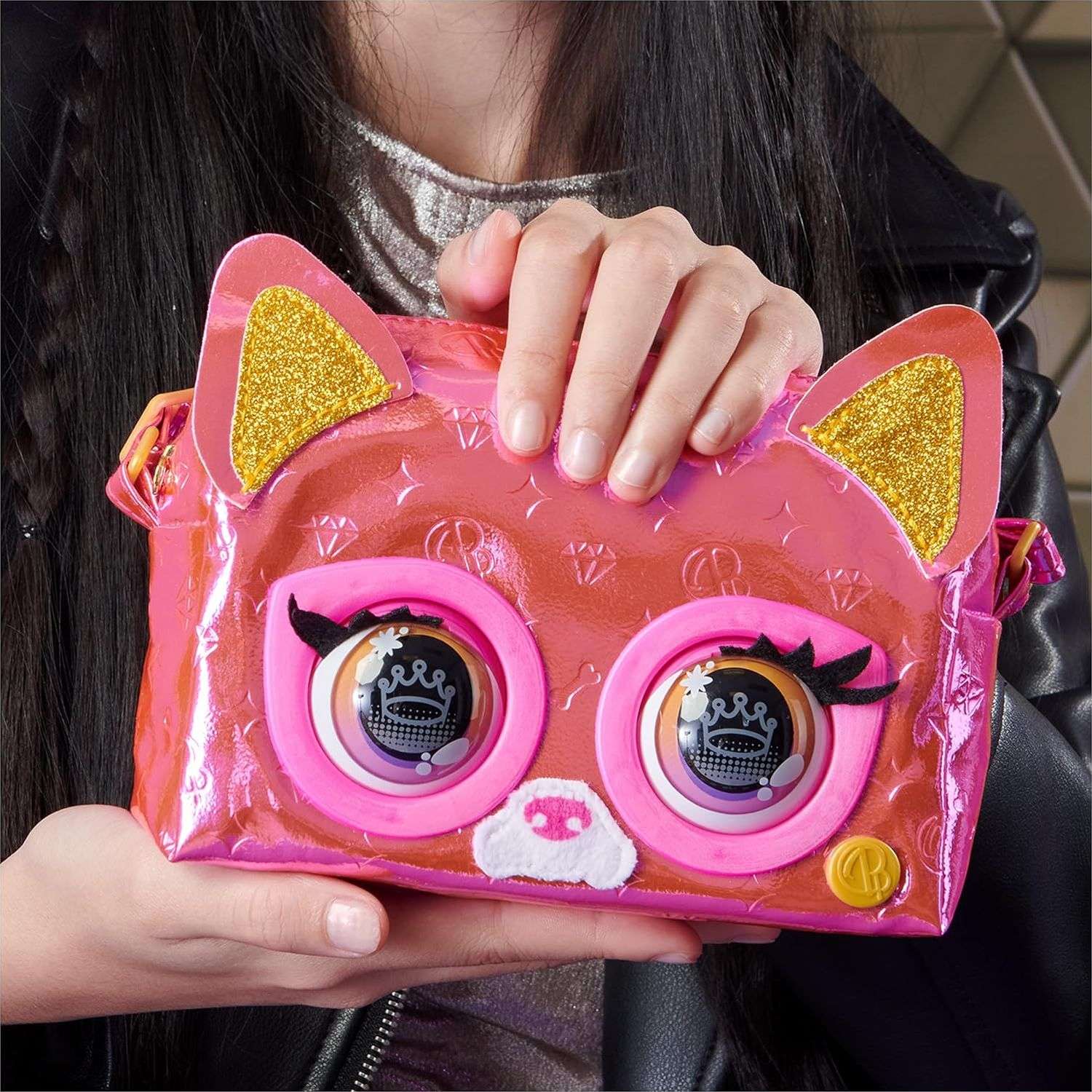 Сумка Purse Pets Розовая кошечка Металлик 6065589 - фото 3