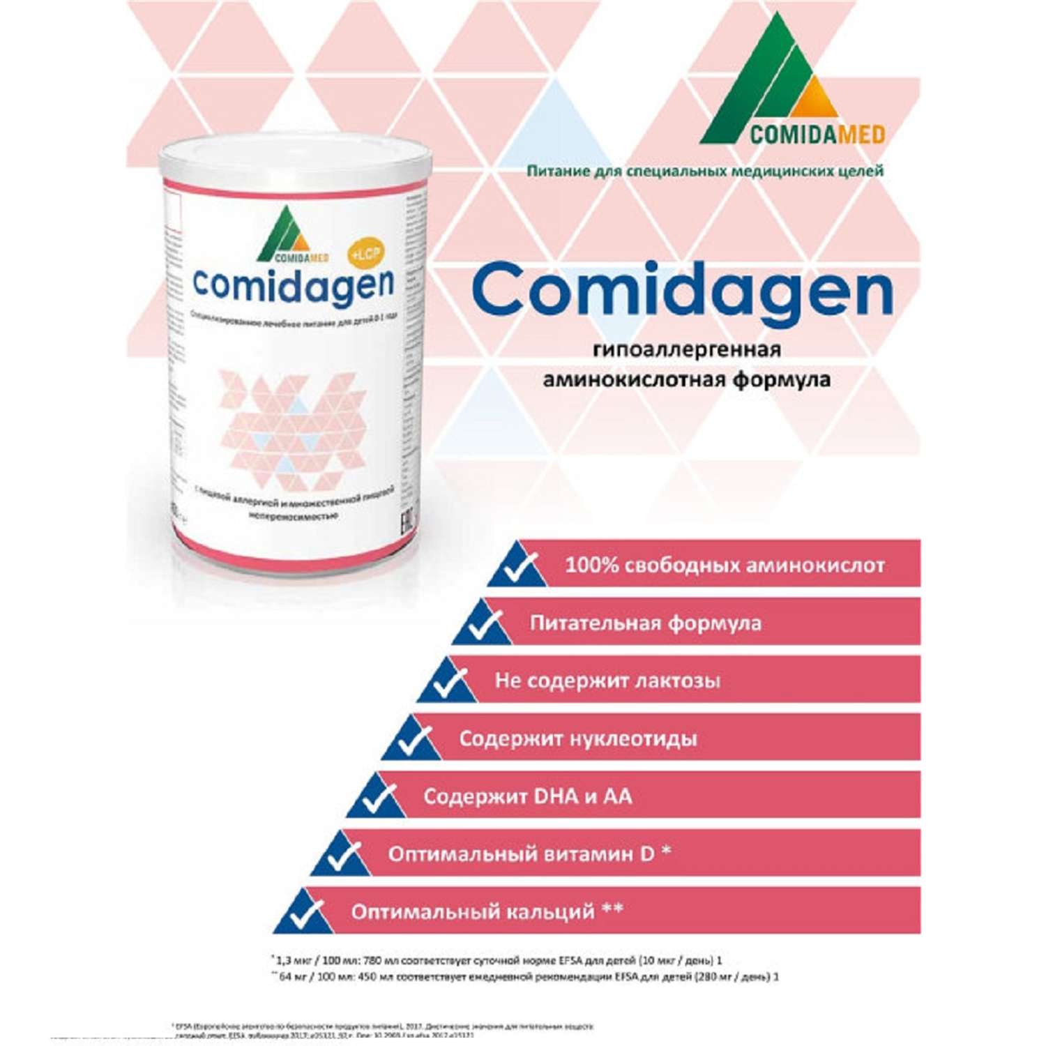 Сухая смесь Comidamed аминокислотная для детей от 0 до 1 года с аллергией и пищевой непереносимостью 400г - фото 2
