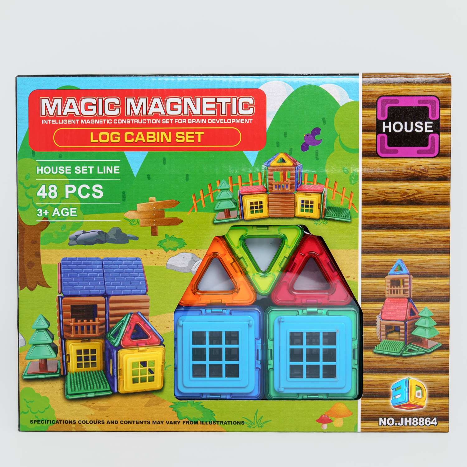 Конструктор Крибли Бу магнитный пластиковый сборный/детская развивающая игрушка с крупными деталями 48 элементов - фото 11