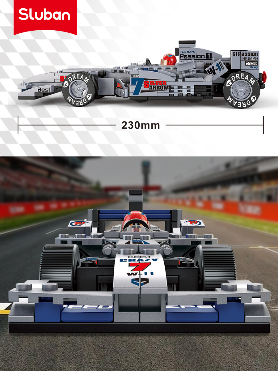 Конструктор развивающий детский SLUBAN гоночная машинка - фото 2