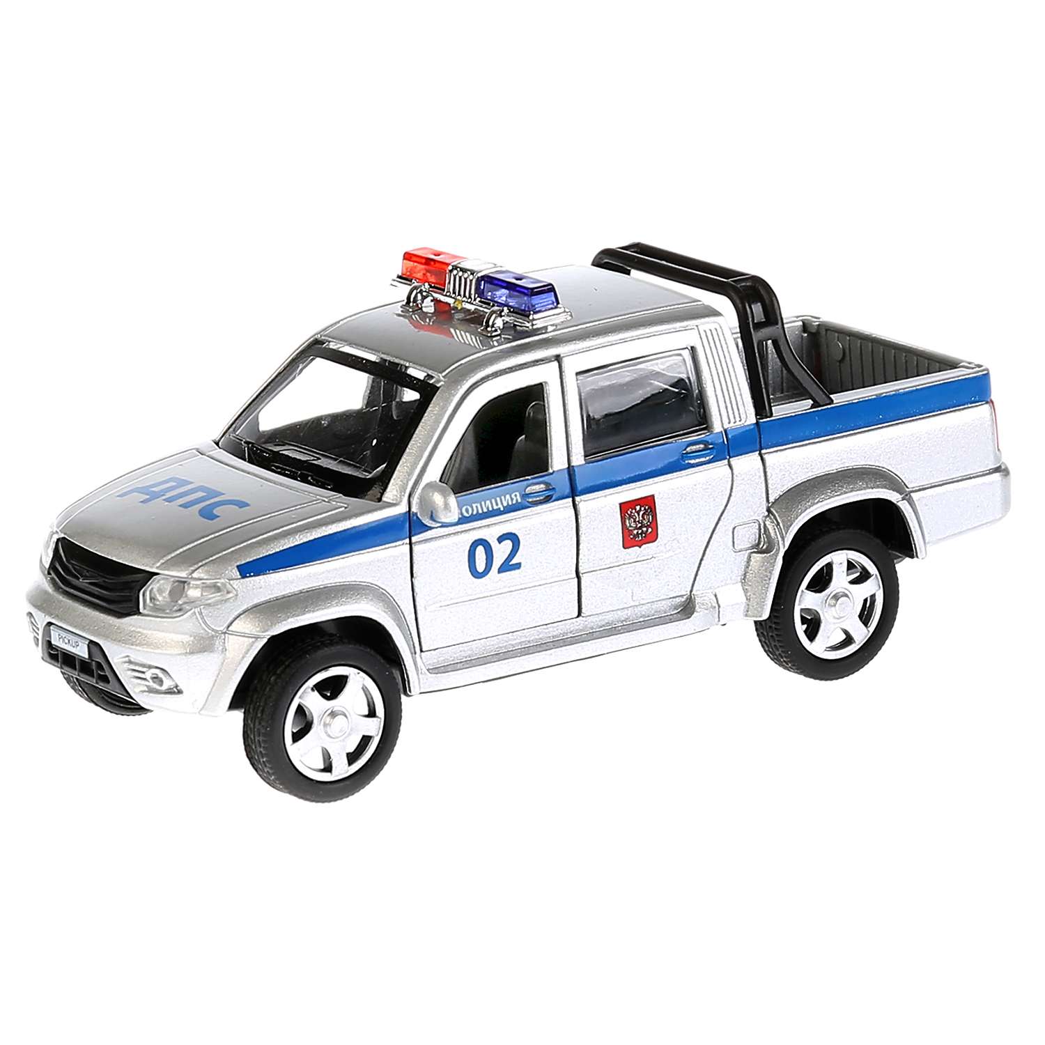 Машина Технопарк UAZ Pickup Полиция инерционная 259366 259366 - фото 1