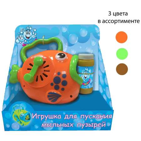 Мыльная машина 1TOY рыба с ручкой Мы-шарики 60 мл