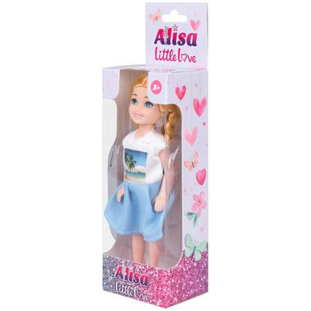 Кукла детская 1TOY Alisa Little Love блондинка с косичками маленькая мини 14 см