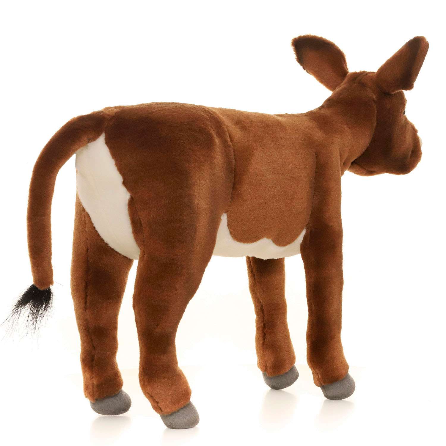 Реалистичная мягкая игрушка HANSA Бык телёнок коричневый 34 см - фото 10