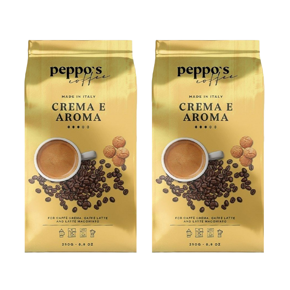 Кофе молотый Peppo's Coffee Crema e Aroma натуральный 2 упаковки по 250г - фото 1