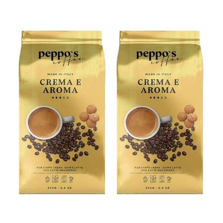 Кофе молотый Peppo's Coffee Crema e Aroma натуральный 2 упаковки по 250г