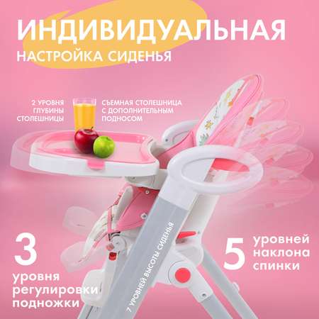 Стульчик для кормления Nuovita Futuro Bianco Cosmo Rosa