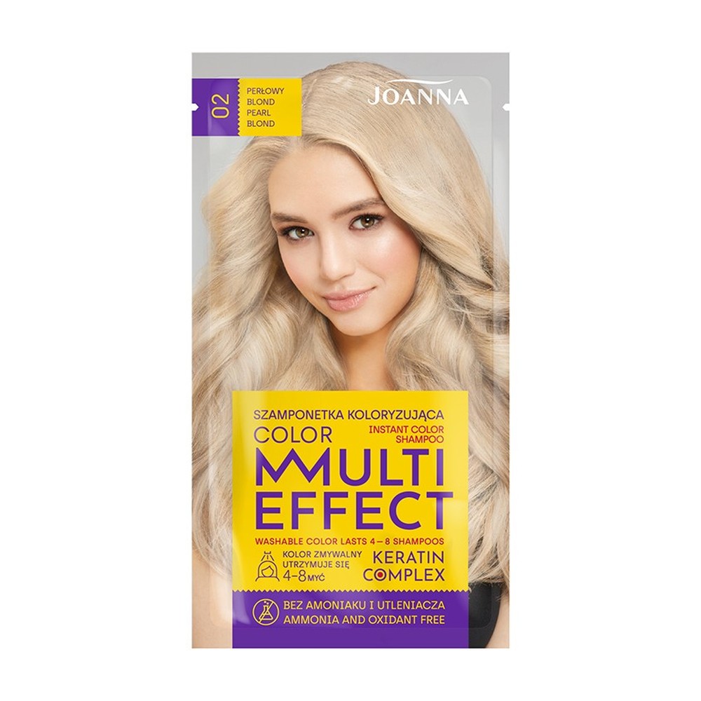 Оттеночный шампунь JOANNA Multi effect color тон 02 (перламутровый блонд) 35 г - фото 4