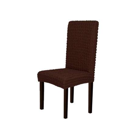 Чехол на стул LuxAlto Коллекция Жатый ситец цвет темно-коричневый