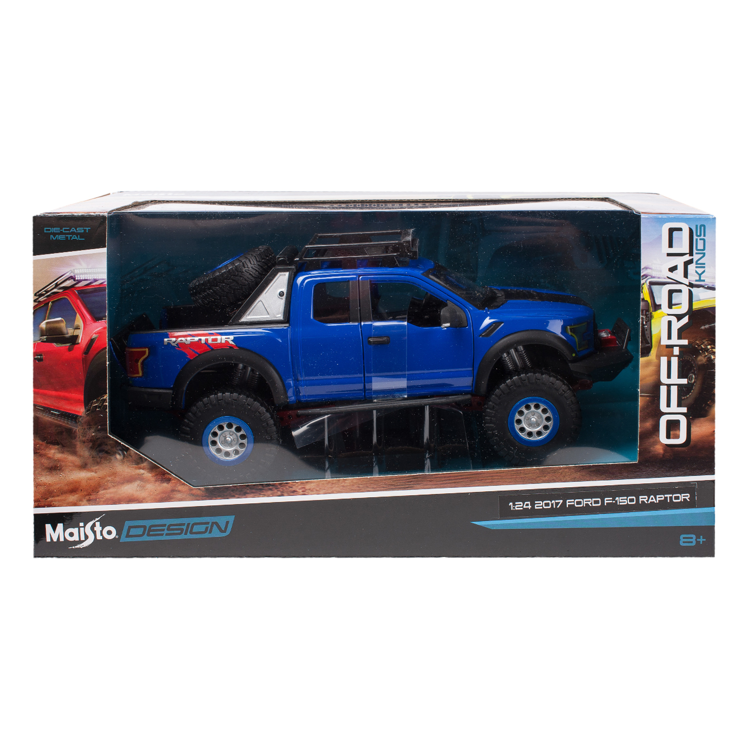 Автомобиль MAISTO Ford F-150 Raptor 1:24 голубой 32521 - фото 2