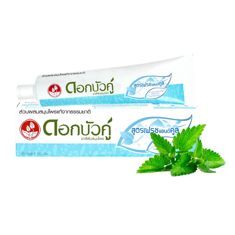 Зубная паста Twin Lotus Тайская оригинальная с травами свежесть и прохлада Herbal Toothpaste Fresh Cool 100 g - фото 5
