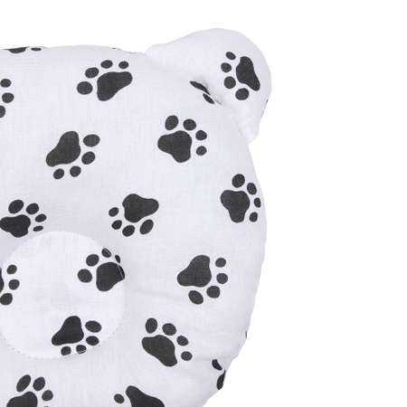 Подушка AmaroBaby анатомическая First Pillow Лапки черные