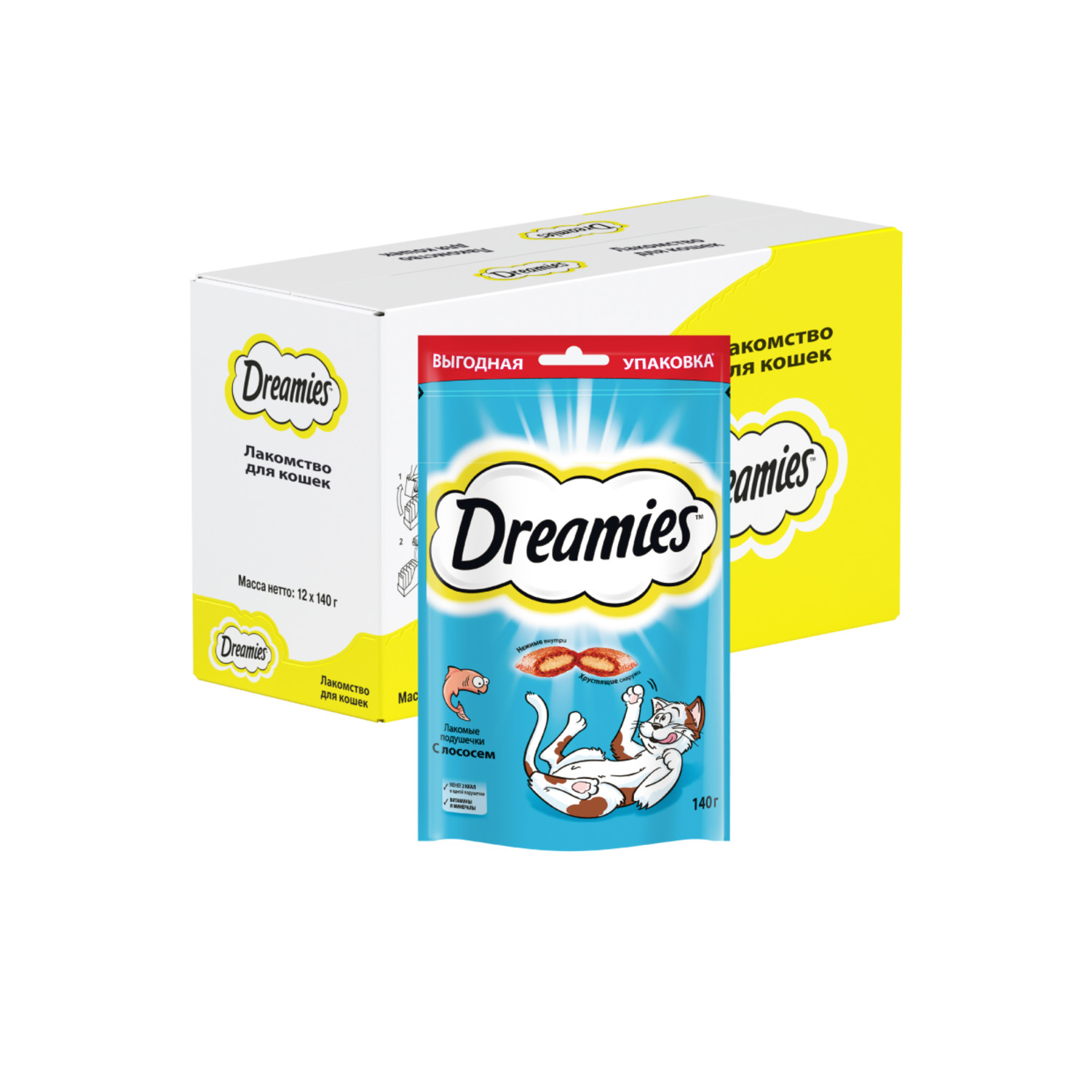 Лакомство для кошек Dreamies 140г с лососем - фото 12