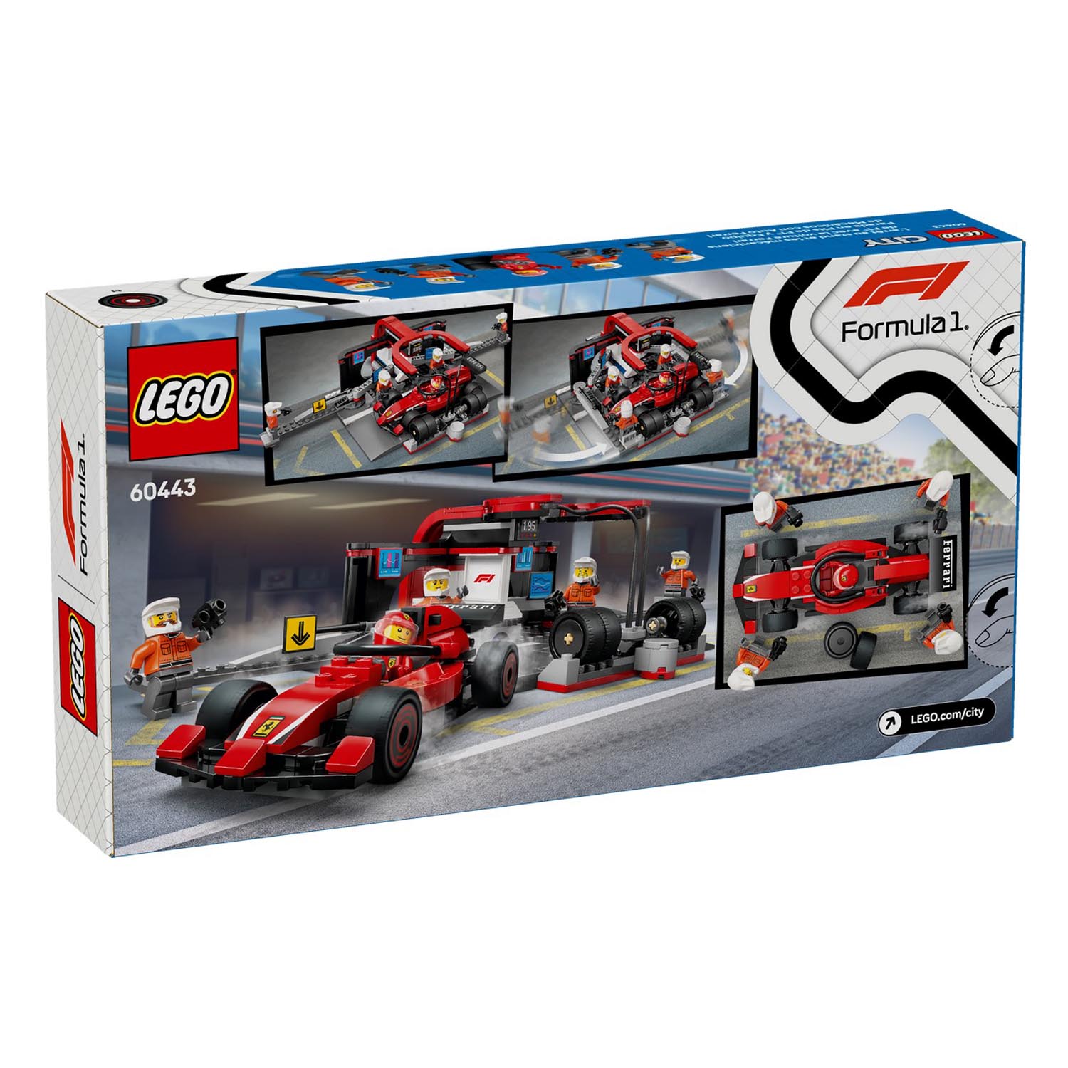 Конструктор детский LEGO City Пит-стоп и команда F1 - фото 8