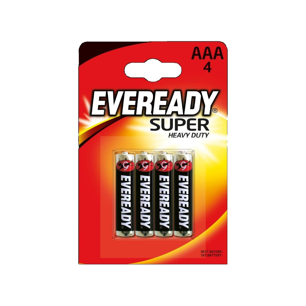 Батарейка Eveready Super HD R03 4хAAA на блистере - фото 1