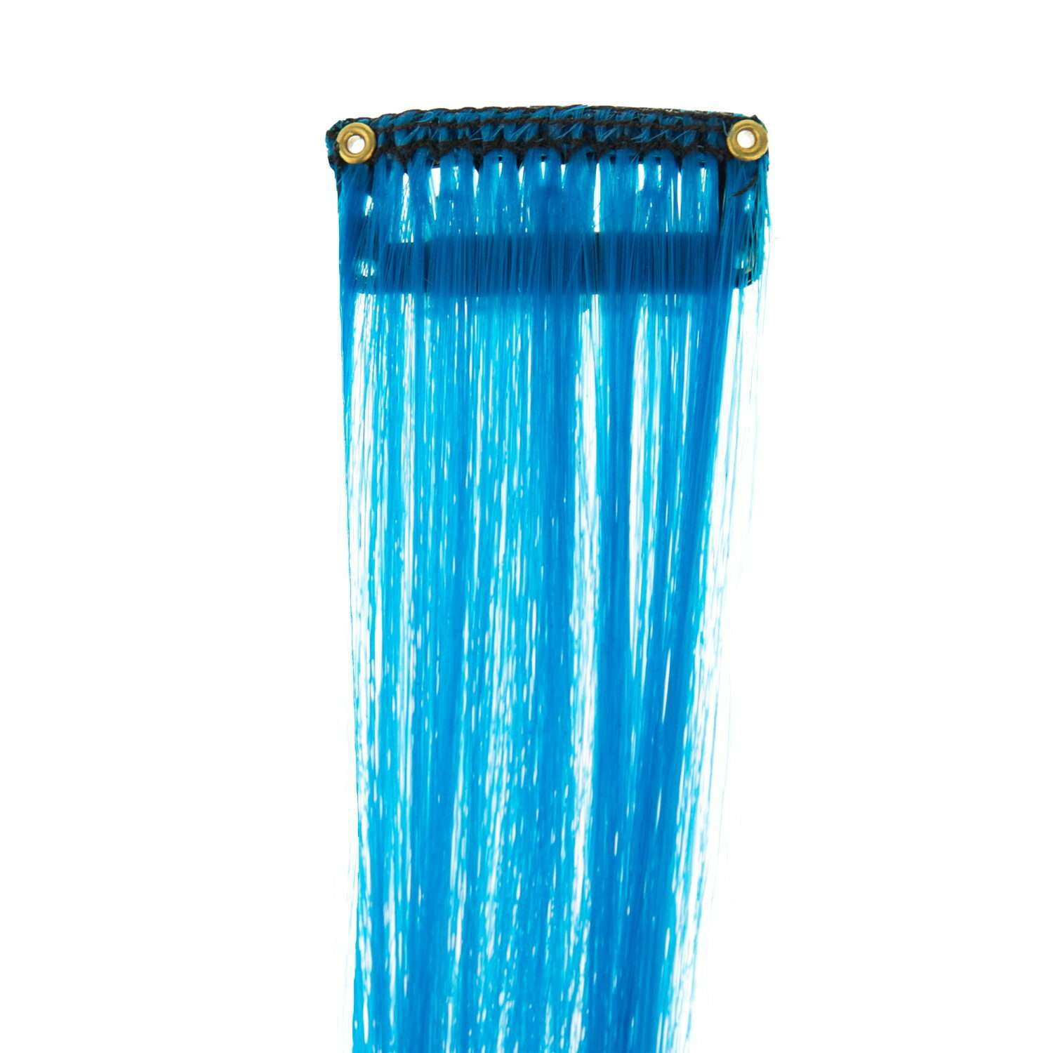 Аксессуар для волос Lukky Fashion Прядь накладная на заколке одноцветная 55 см бирюзовый - фото 6