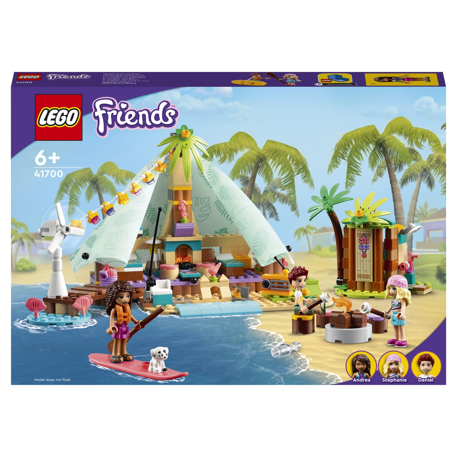 Конструктор LEGO Friends Кэмпинг на пляже 41700 купить по цене 3099 ₽ в  интернет-магазине Детский мир