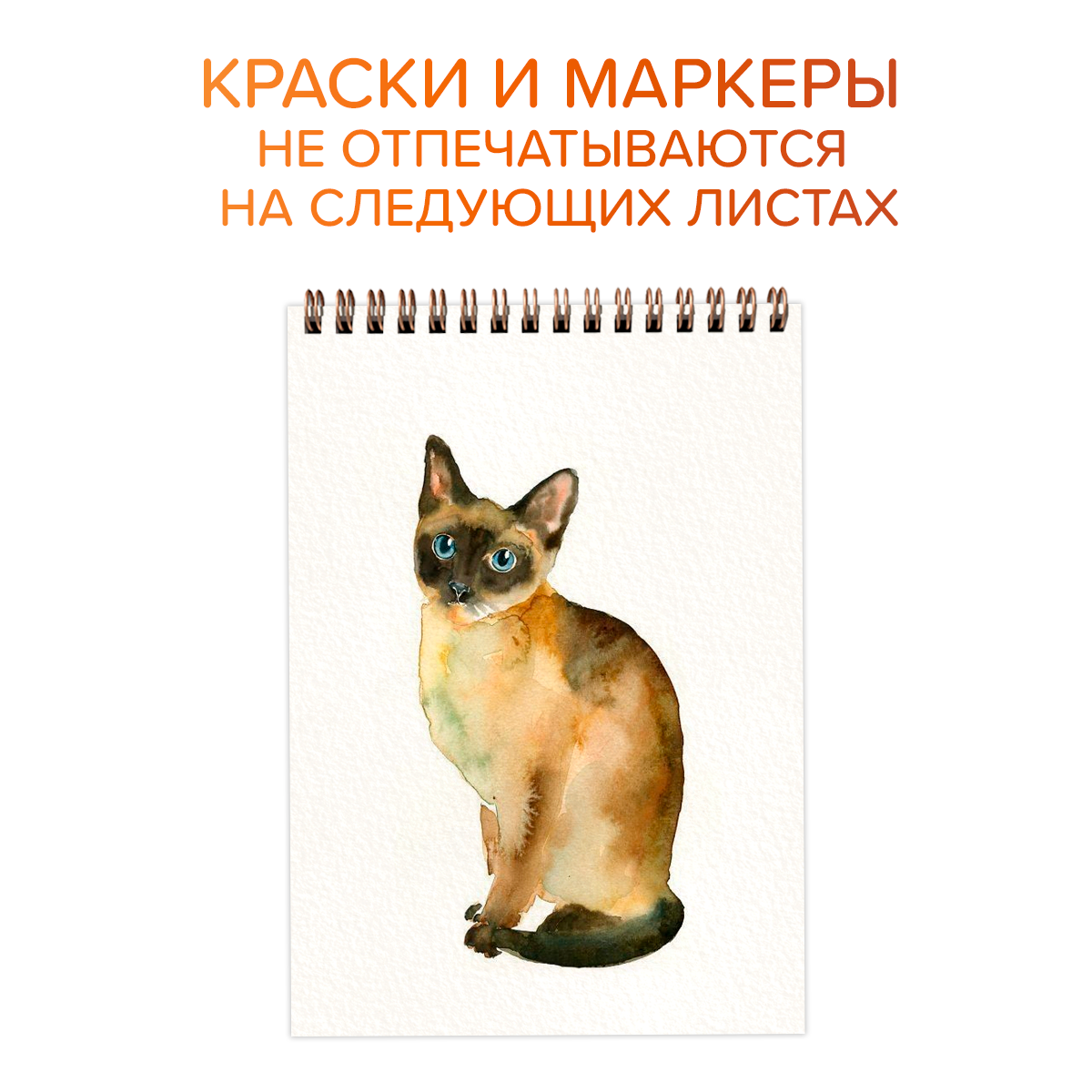 Скетчбук Проф-Пресс для акварели на гребне. Набор из 2 шт. А5 20 л. бумага 200 г/м2 Грация+рыбки кои - фото 6