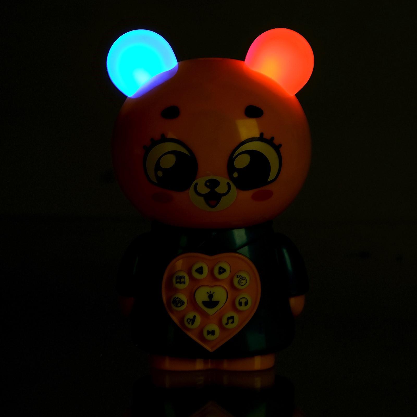 Музыкальная игрушка Zabiaka «Любимый дружок: Медвежонок» поёт песни рассказывает сказки ушки мигают цветными огоньками - фото 5