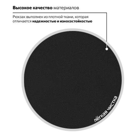 Рюкзак Brauberg Универсальный сити-формат один тон черный