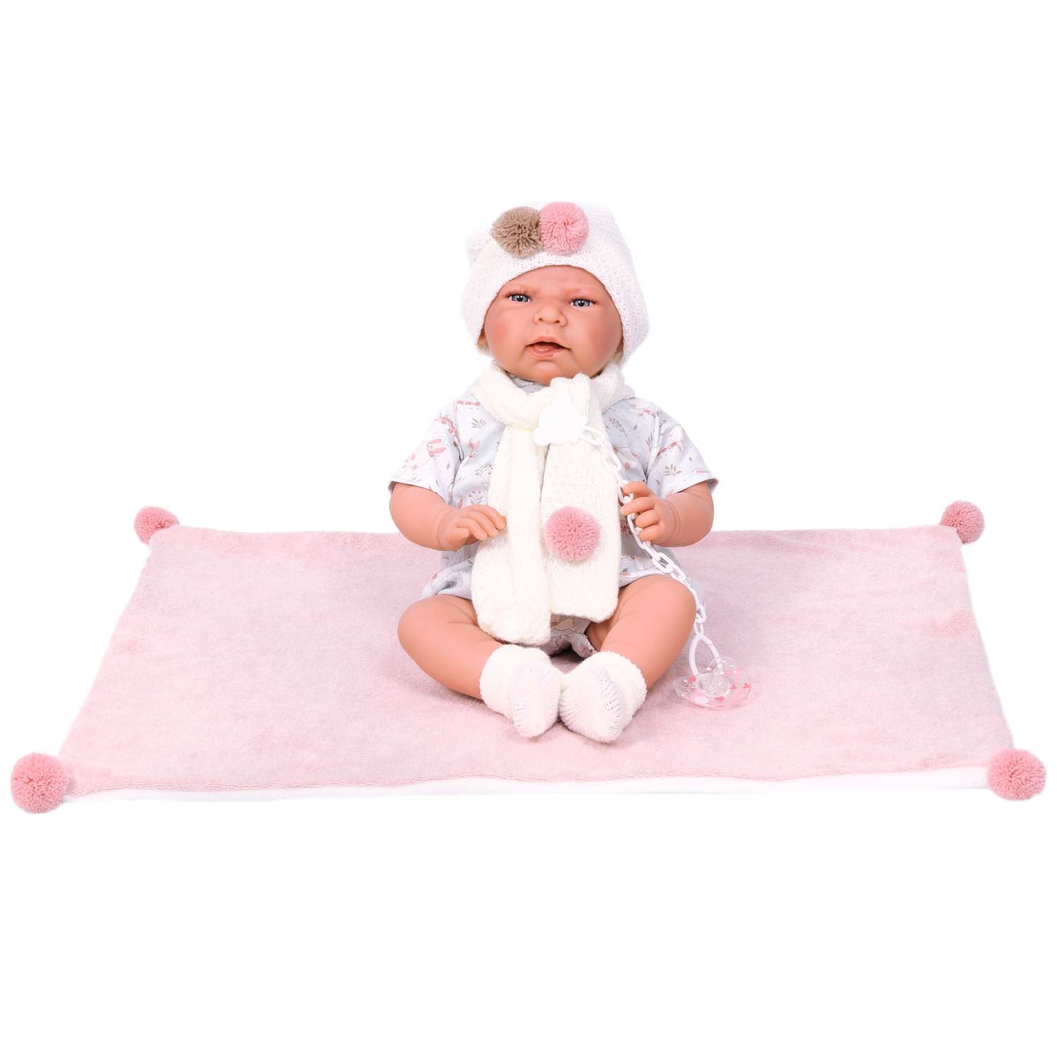 Кукла младенец Antonio Juan Реборн Роза в розовом 40 см мягконабивная 3308 - фото 2