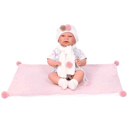 Кукла младенец Antonio Juan Реборн Роза в розовом 40 см мягконабивная