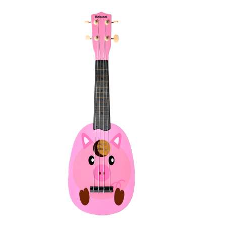 Укулеле Belucci Гавайская гитара для ребенка MU2115 (Pink Pig)