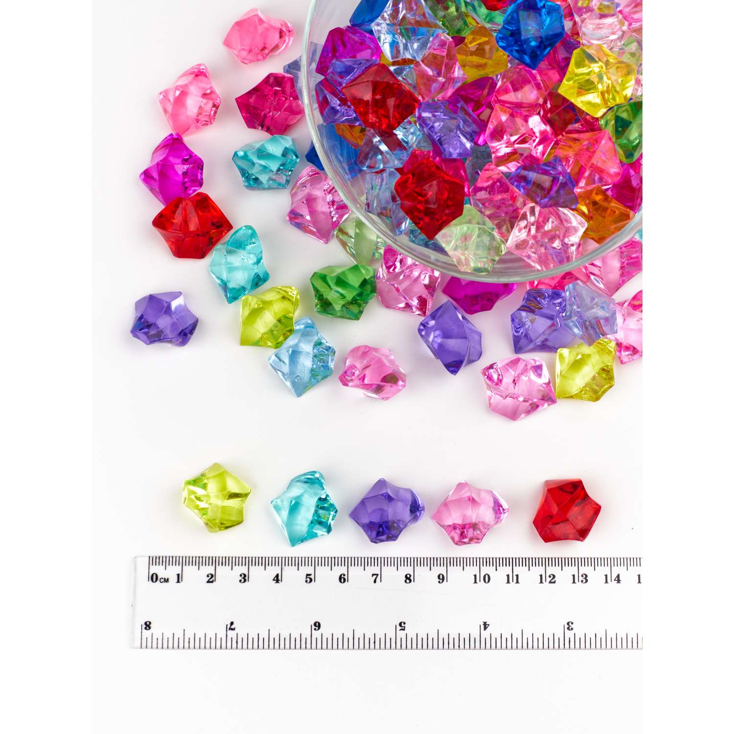 Камни декоративные из акрила Color Si Разноцветный 50 шт 18*25 мм - фото 2