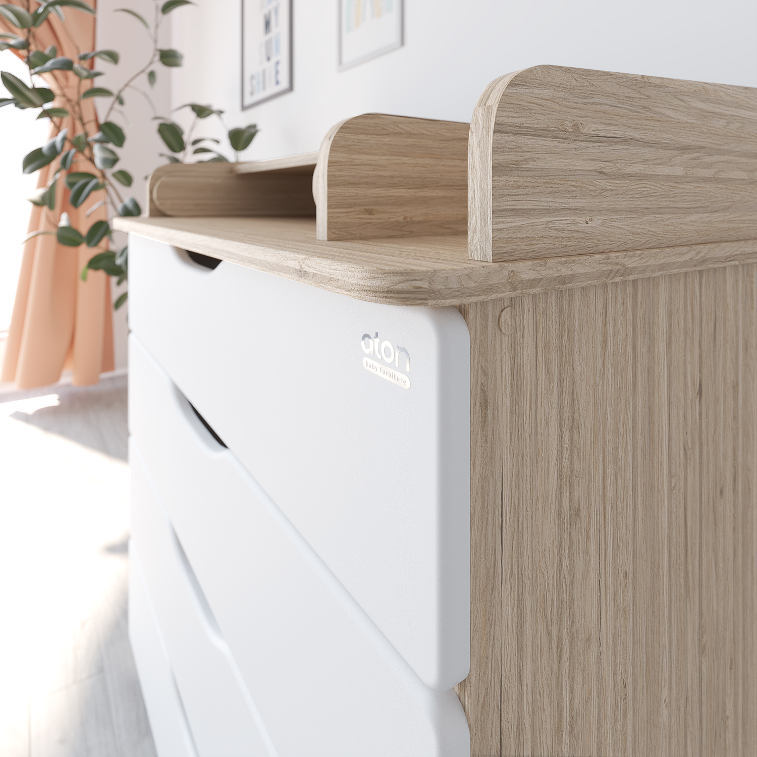 Пеленальный комод aton baby furniture Сириус-2 Wood 804 Дуб тонсберг натуральный - фото 4