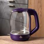 Чайник Luazon Home электрический LSK-1809 стекло 1.8 л 1500 Вт подсветка фиолетовый