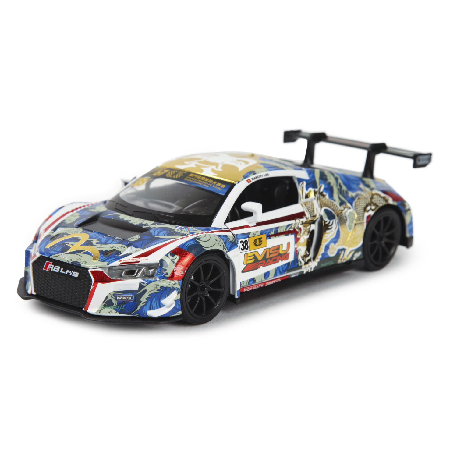 Машинка Mobicaro 1:32 Audi R8 LMS 2015 Gold dragon DTM 664992(O) купить по  цене 1399 ₽ в интернет-магазине Детский мир