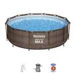 Бассейн каркасный Bestway 366 см на 100 см Steel Pro Max фильтр-насос лестница 9150 л