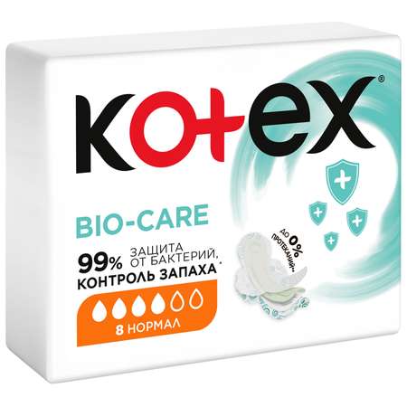 Прокладки KOTEX Bio-care нормал 8шт