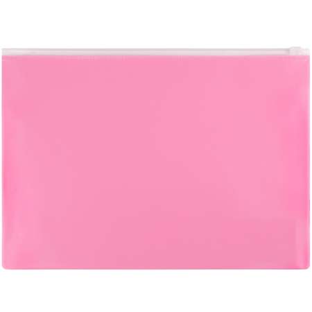 Папка-конверт Prof-Press на молнии А4 180 мкм розовый в спайке 5 штук