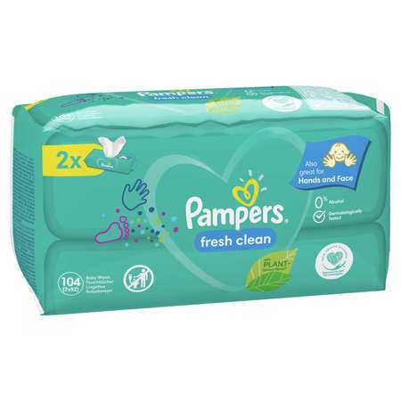 Cалфетки влажные Pampers Fresh Clean Duo 104шт