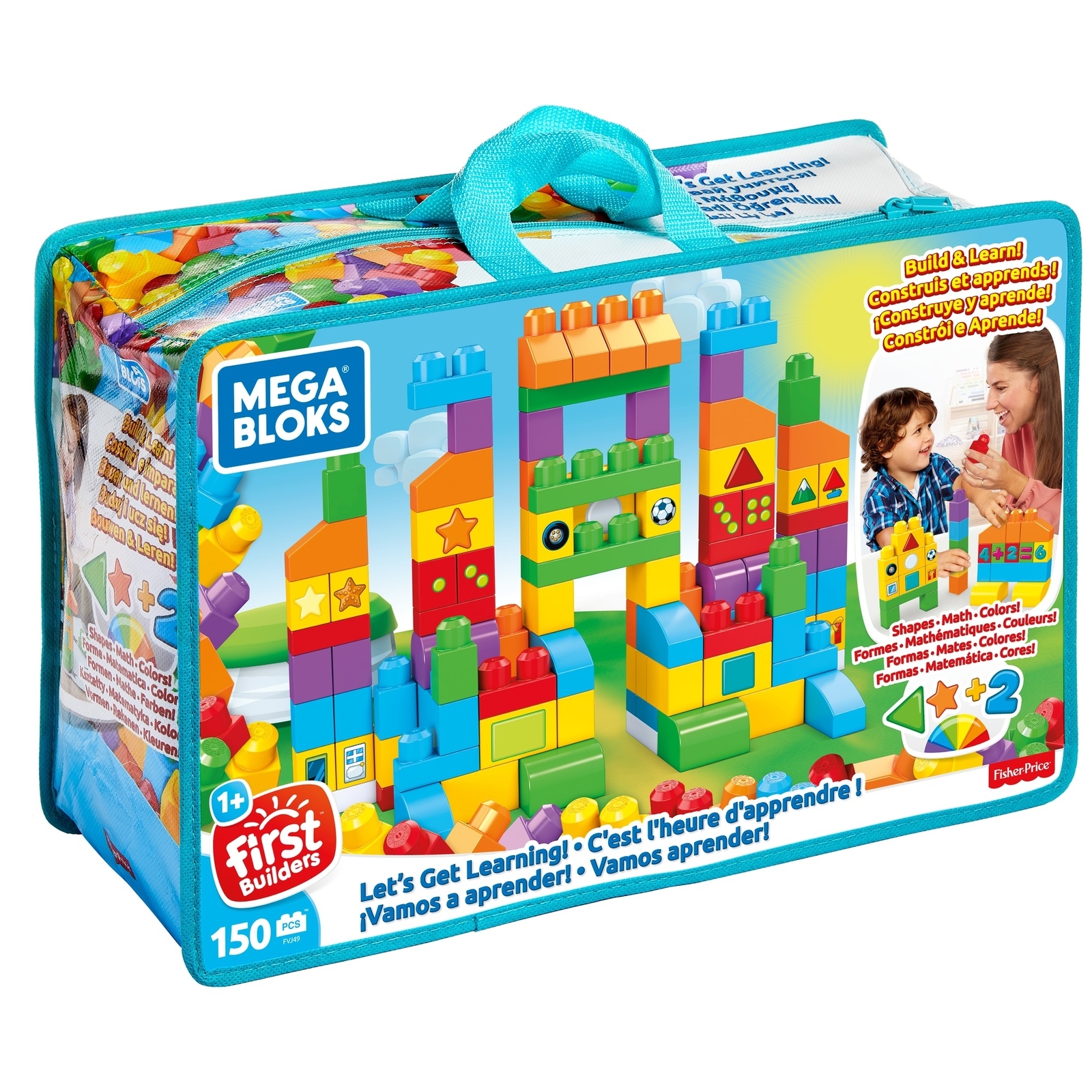 Конструктор Mega Bloks Набор обучающих блоков 150 деталей FVJ49 купить по  цене 2999 ₽ в интернет-магазине Детский мир