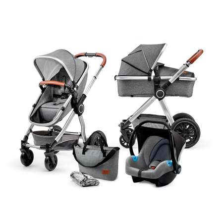 Коляска 3в1 Kinderkraft Veo Grey