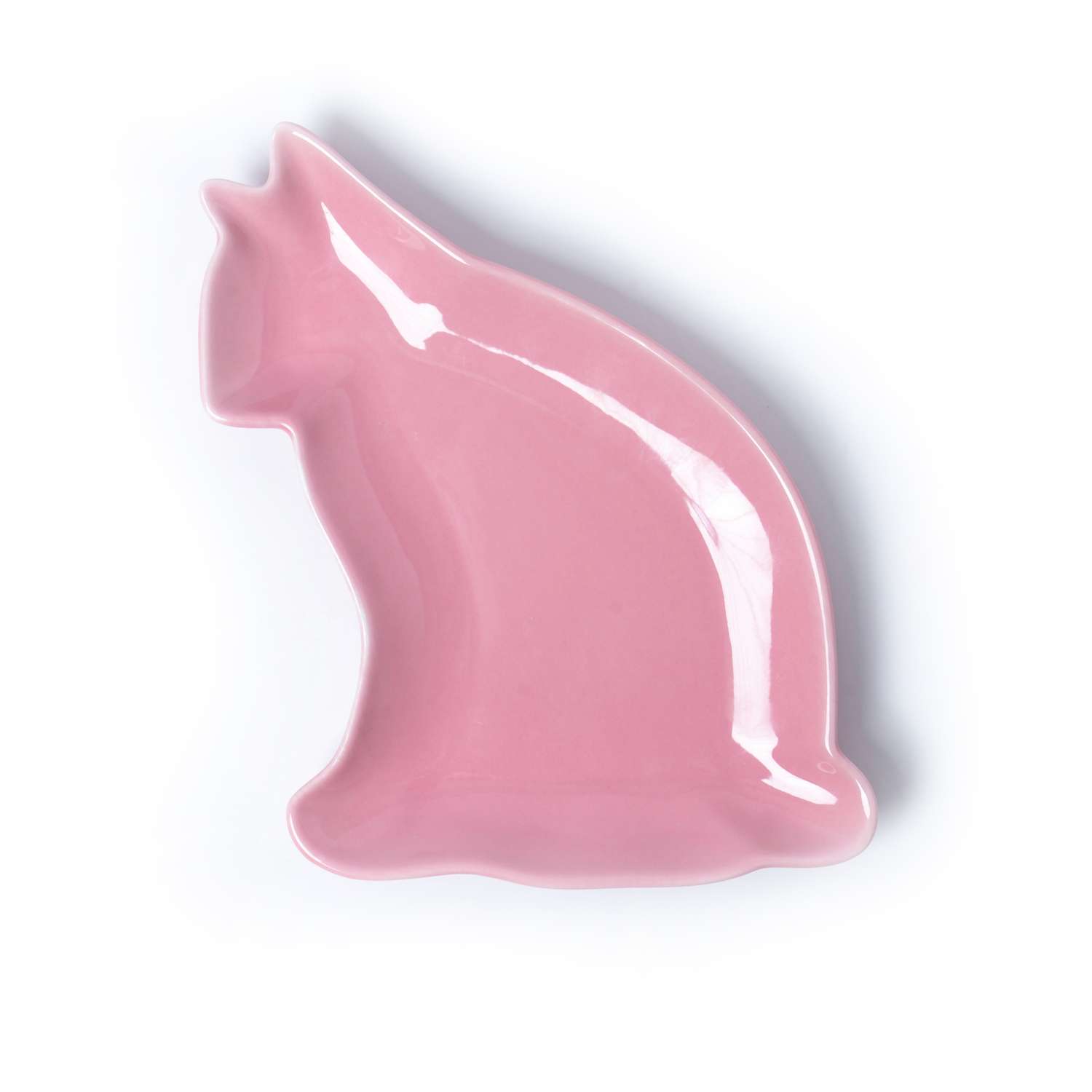 Блюдо сервировочное Доляна Котик цвет розовый - фото 1