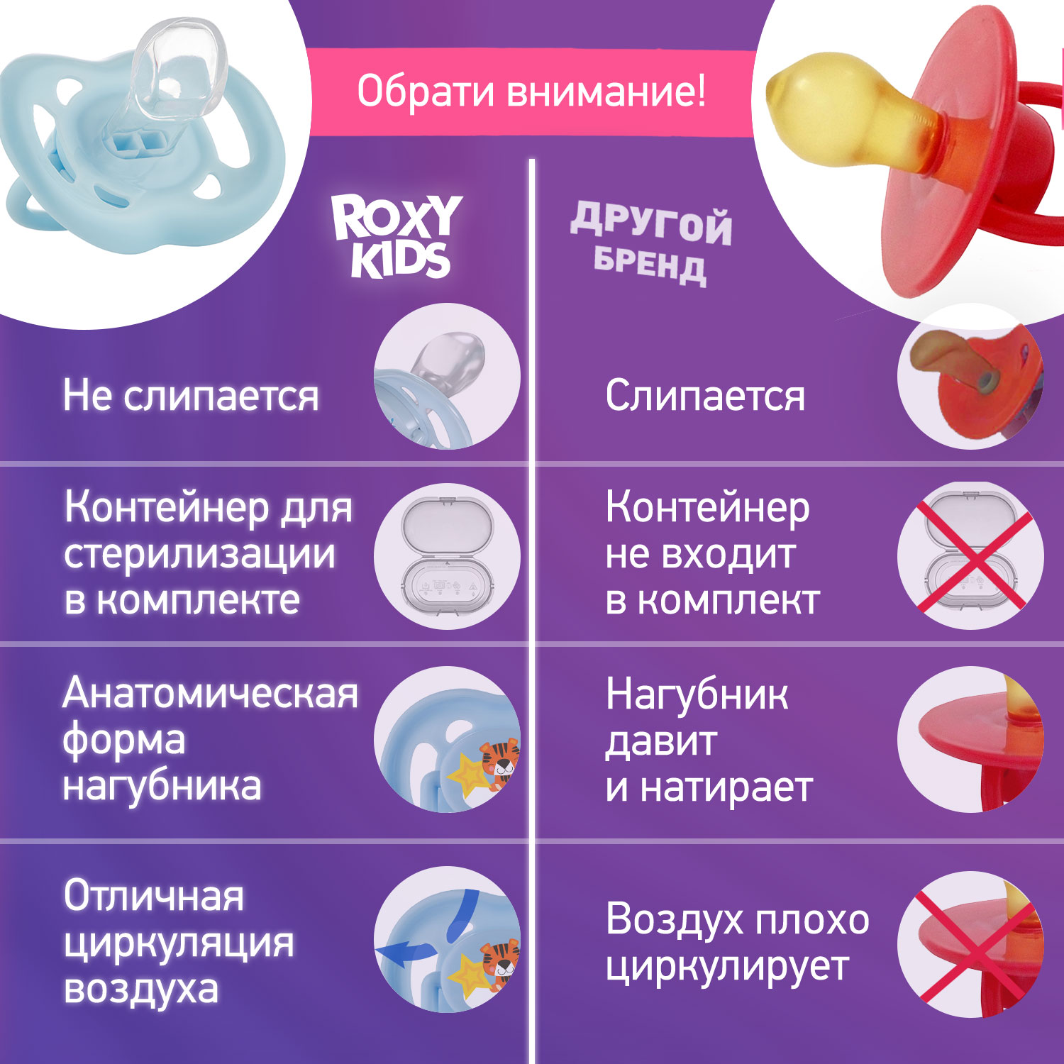 Соска-пустышка силиконовая ROXY-KIDS Tiger в контейнере 2шт от 0 до 6 месяцев - фото 9