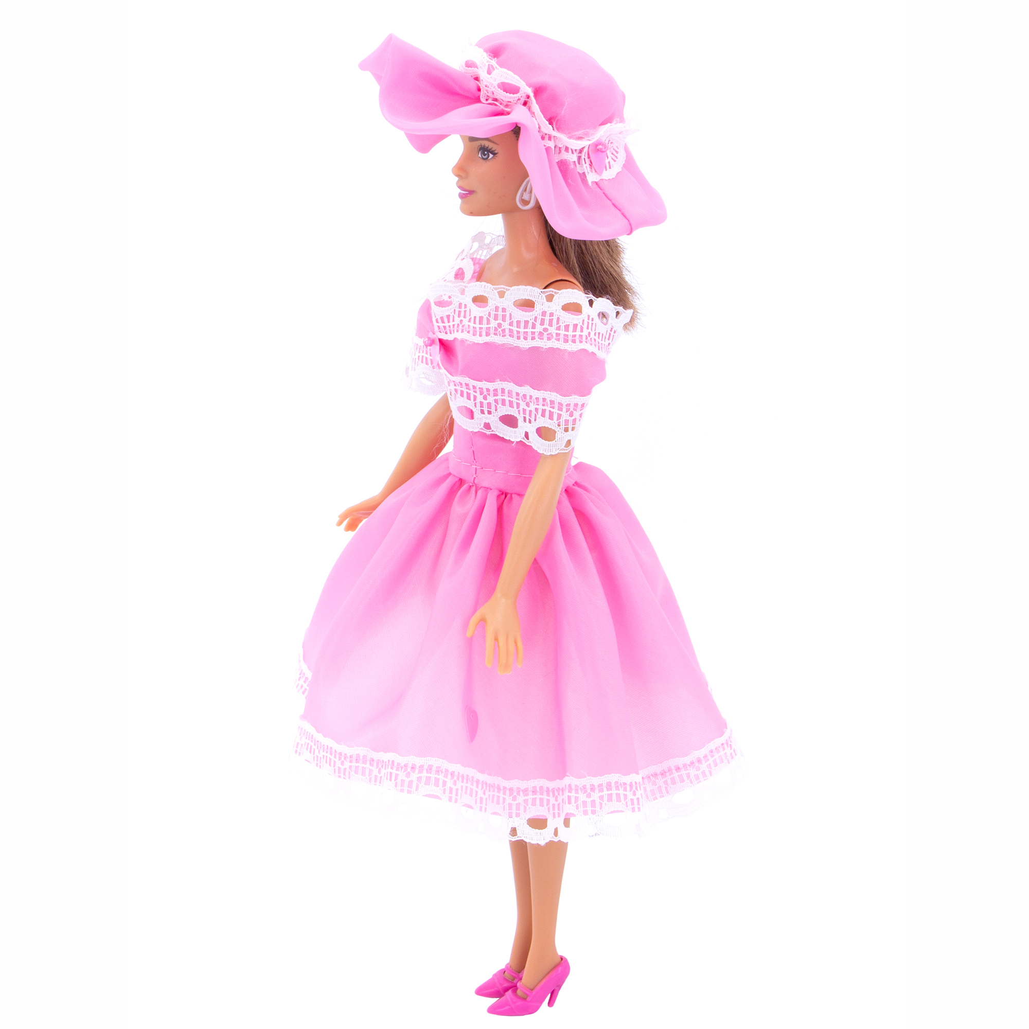 Легкое платье из шелка Модница для куклы 29 см 1401 розовый 1401розовый - фото 6
