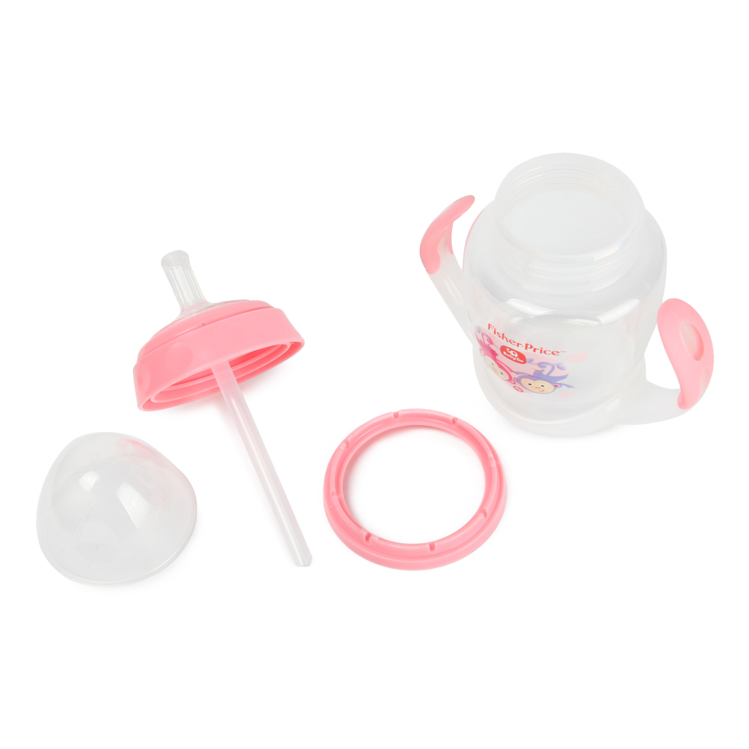 Поильник BabyGo Fisher Price 180мл Pink C1-0001 - фото 5