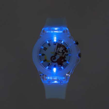 Часы Sima-Land наручные детские «Обезьянка» d-3.8 см ремешок силикон 23 см