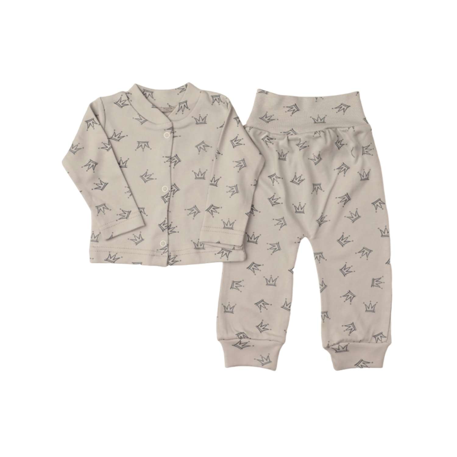 Кофточка и штанишки ReAnn Костюм детский с рисунком 1шт. REANN серый - фото 2
