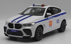 Машина Rastar РУ 1:14 BMW X6 Police Белая 99200P - фото 1