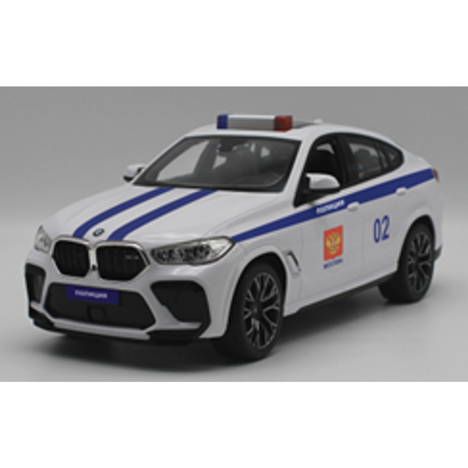 Машина Rastar РУ 1:14 BMW X6 Police Белая 99200P - фото 1