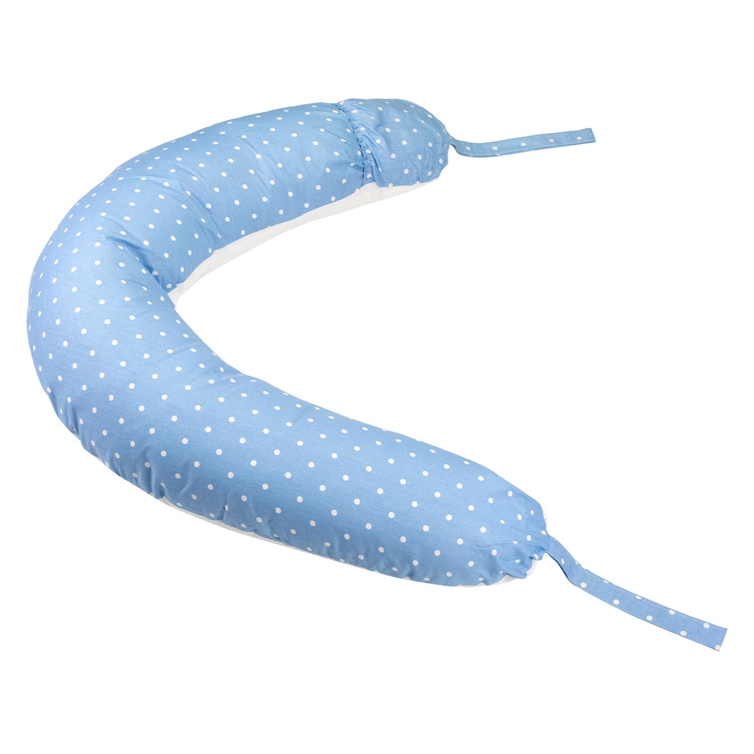 Подушка для беременных ROXY-KIDS U-образная Премиум цвет синий в белый горох - фото 2