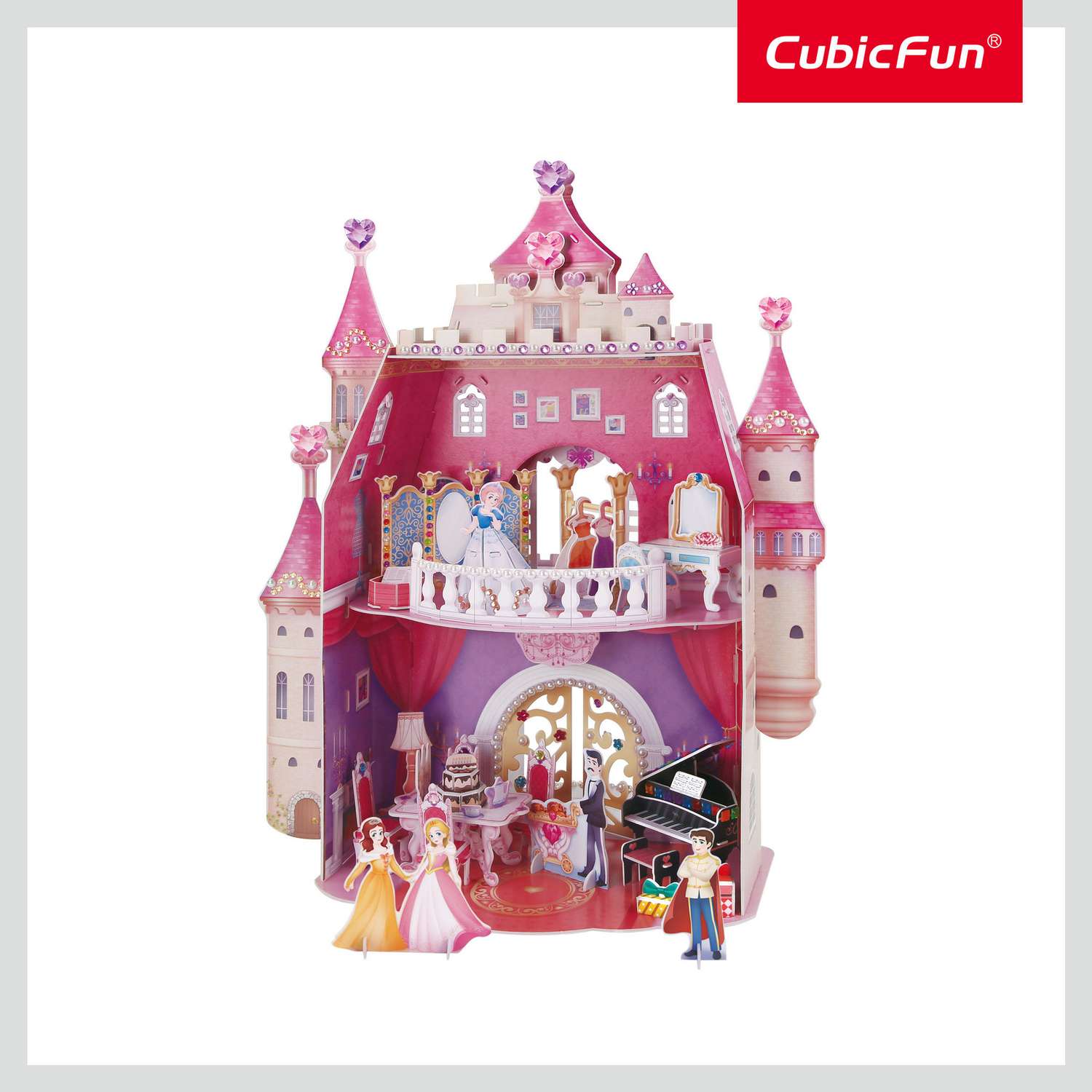 Пазл 3D CubicFun Замок принцессы 95 деталей - фото 10