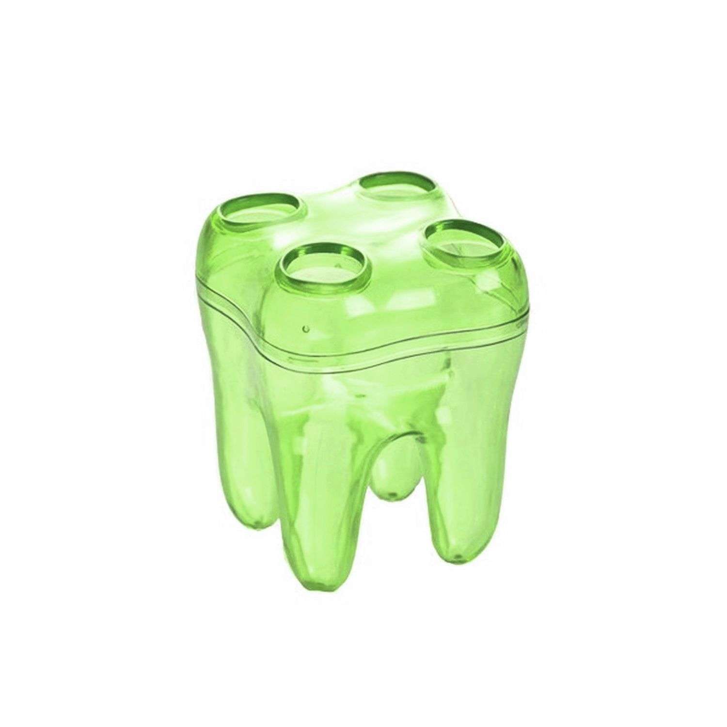 Органайзер для щёток Rabizy зуб прозрачный зеленый - фото 2