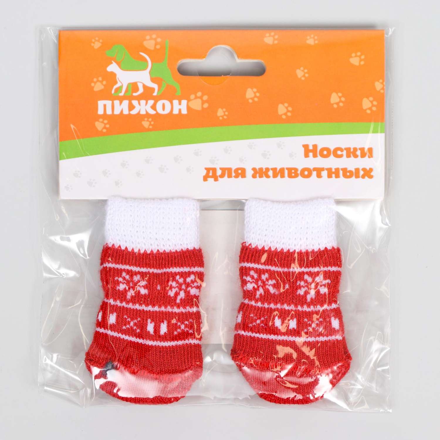 Носки нескользящие Пижон «Снежинки» с меховой опушкой S 4 шт - фото 2